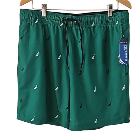 Nautica Men's Quick-Dry Multi-Logo 8" Swim Trunk Shorts - Size Large (NWT) - Picture 6 of 6